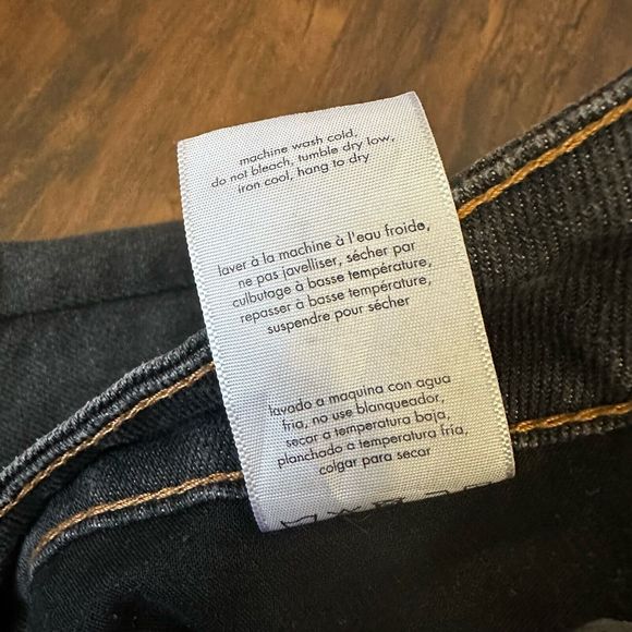 WEWOREWHAT High Rise Raw Hem Dad Jeans in Black - Picture 10 of 13